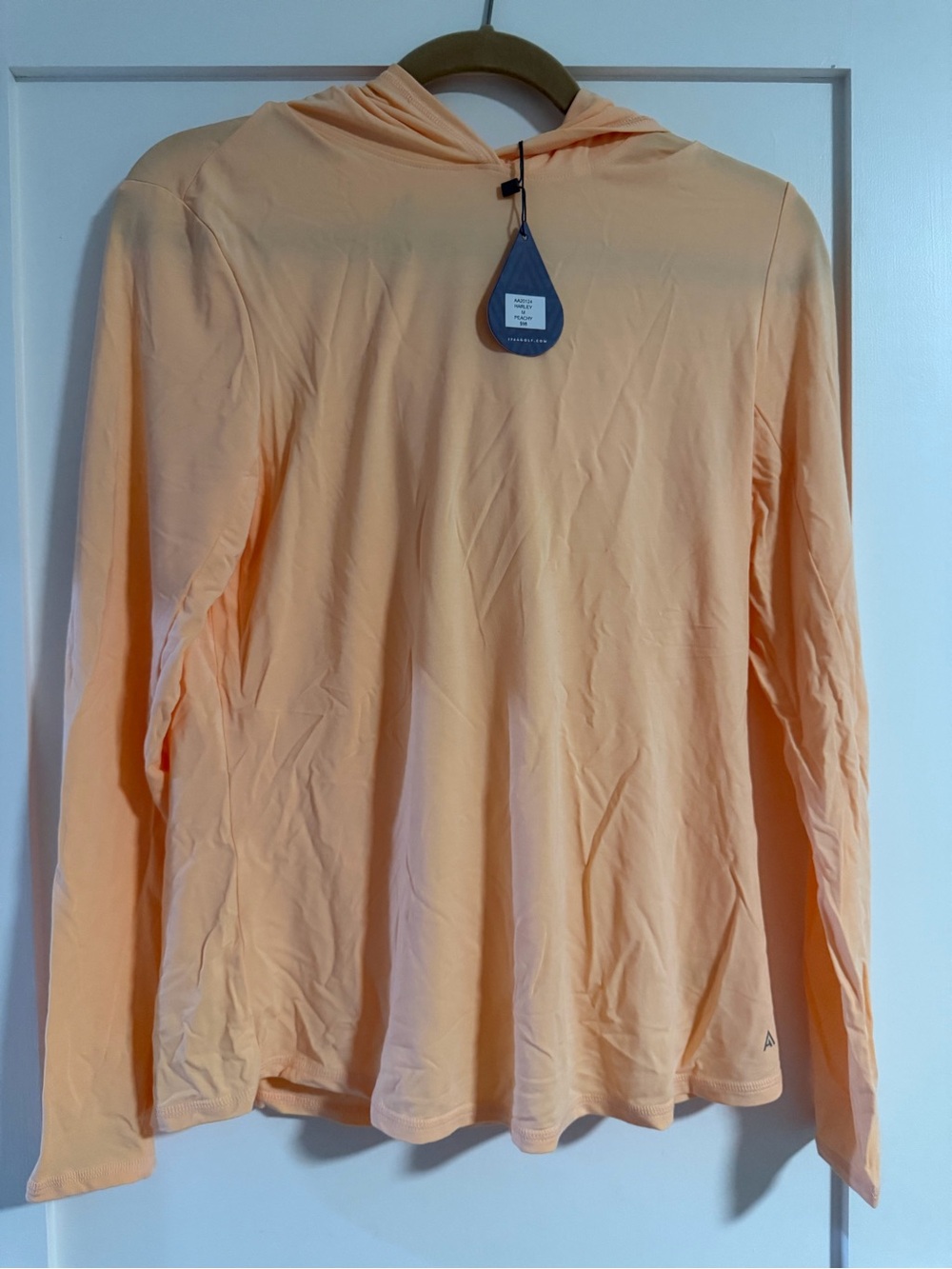 Light Peach Long Sleeve Hooded Tee